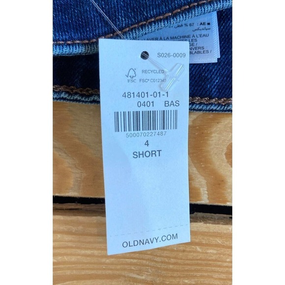 NWT Old Navy Mid Rise Pop Icon Skinny Jeans Size 4 Short Women’s Blue - Picture 4 of 9